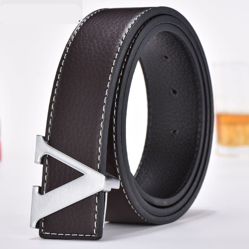 Ceinture homme cuir Coréen lettres