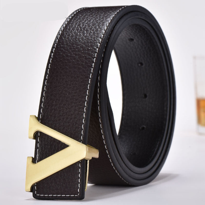 Ceinture homme cuir Coréen lettres