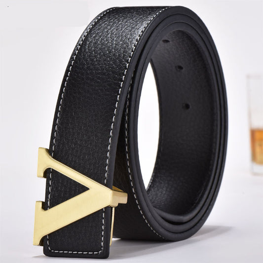 Ceinture homme cuir Coréen lettres