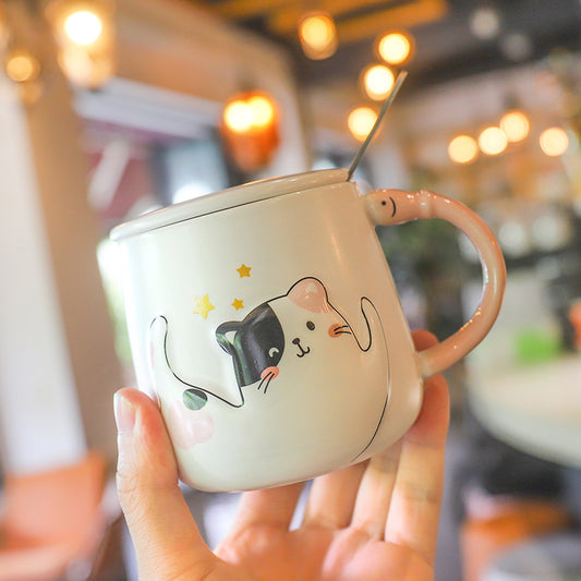 Mug Chat Mignon Couvercle Cuillère