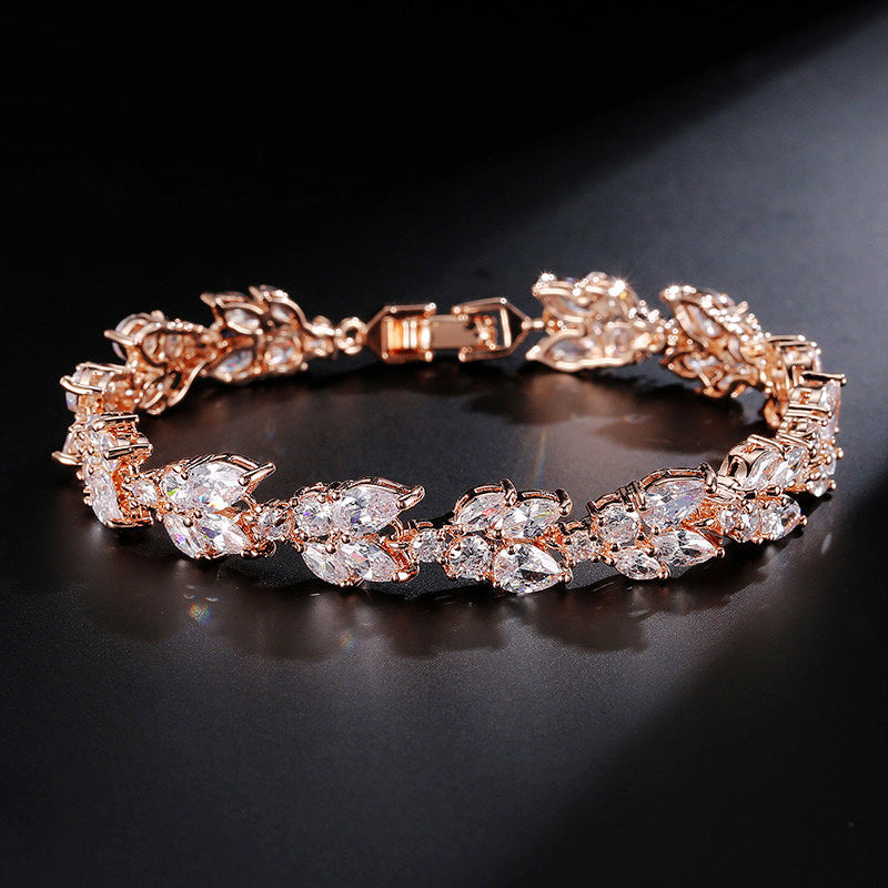 Bracelet Zircons Raffiné Femme