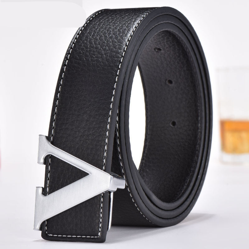 Ceinture homme cuir Coréen lettres