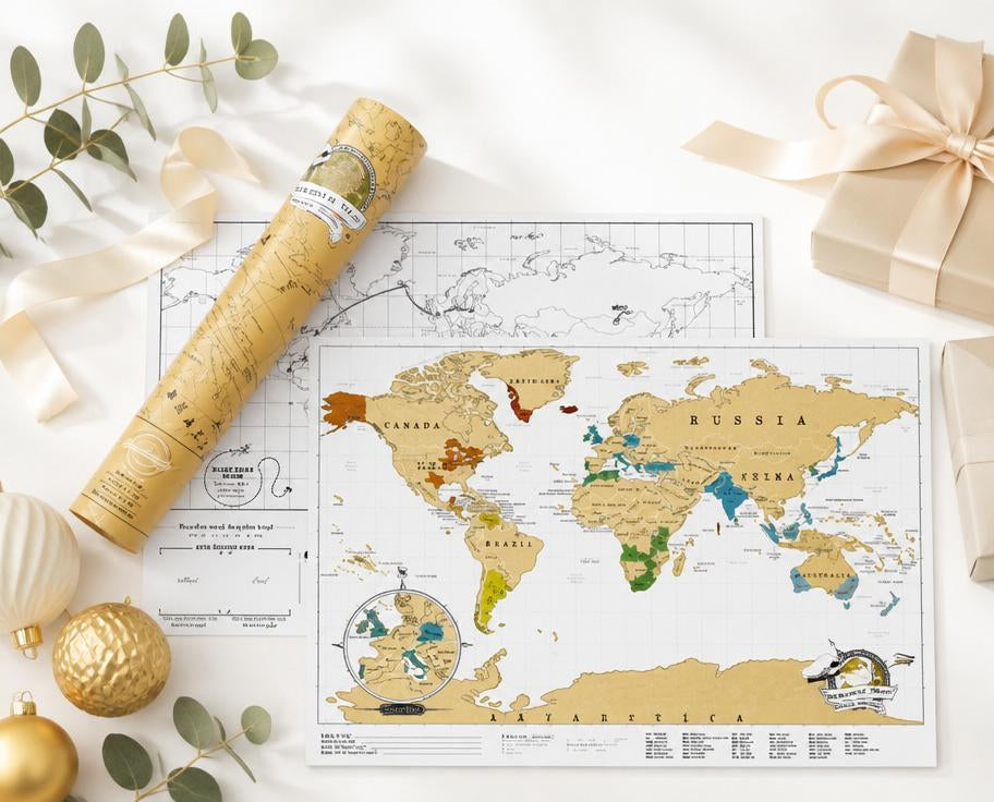 Carnet de voyage à gratter pour marquer les pays visités