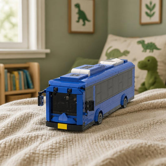 Puzzle bus en bois personnalisable pour enfant, jouet durable