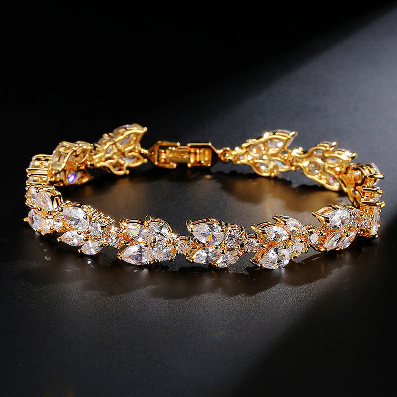 Bracelet Zircons Raffiné Femme
