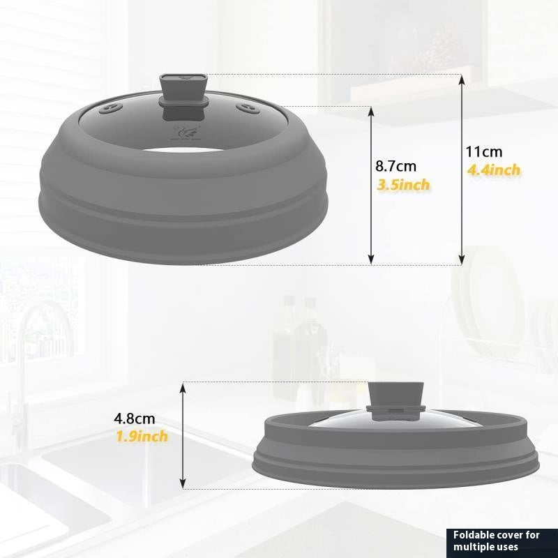 Cloche Micro-ondes Anti-éclaboussures Pliable Silicone