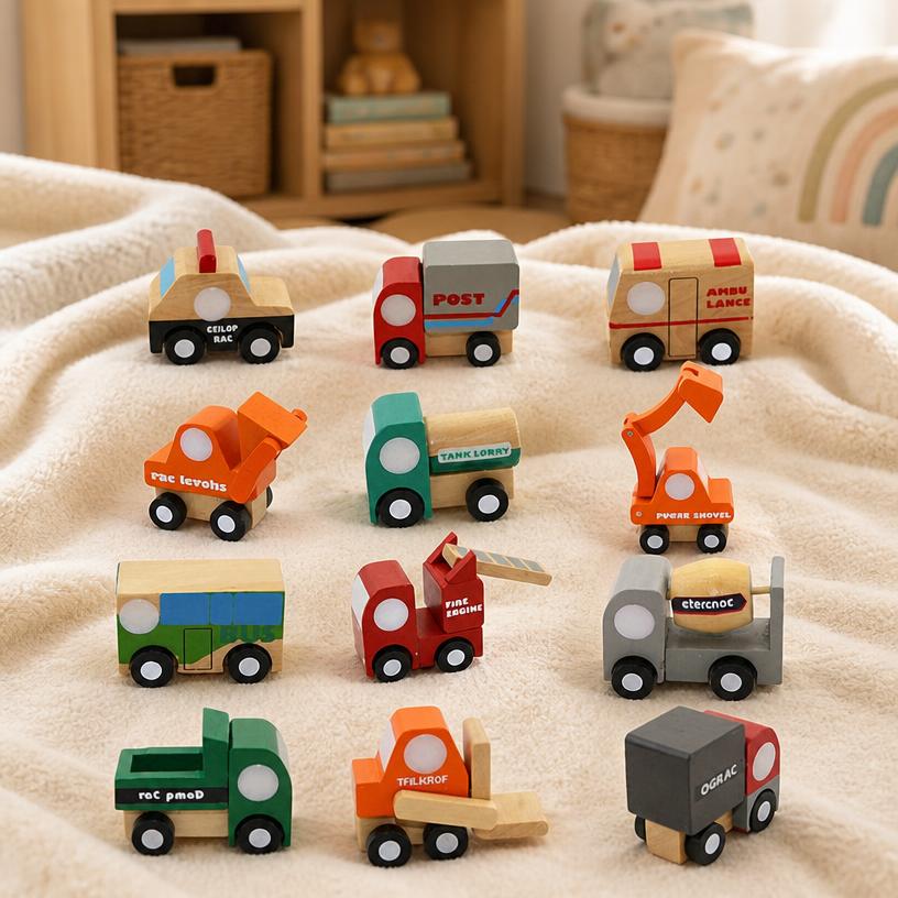 Coffret de mini voitures colorées pour enfants