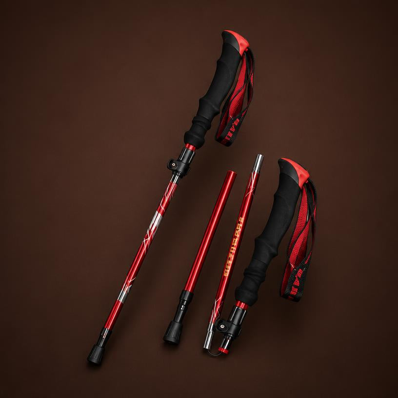 Bâton de randonnée pliable alu